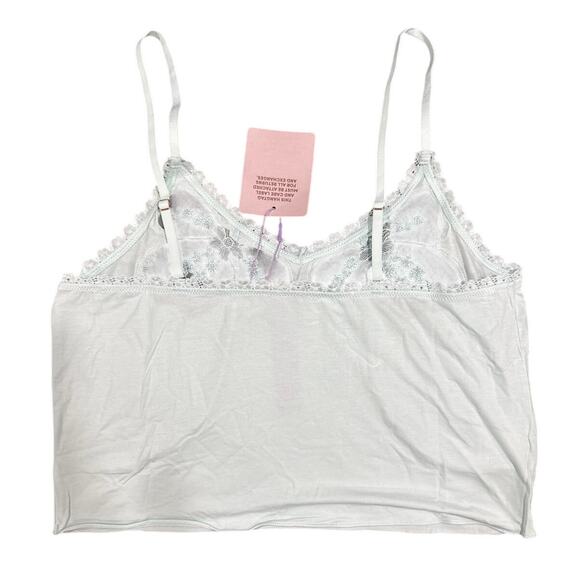 Savage X Fenty Lace Curvy Cami Sleepwear - Seashell Blue - Size: Small - Picture 6 of 6